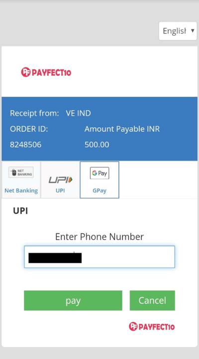 Enter your Net Banking/UPI credentials to authenticate the transaction
