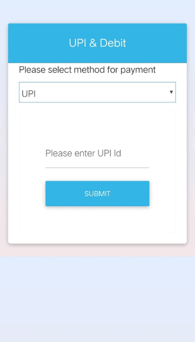 For UPI, just enter the amount and your UPI Id, authenticate the transaction and it's all done.