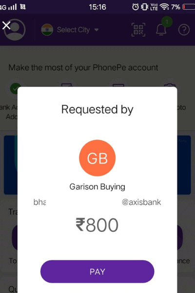 Approve the transaction by entering the password in your PhonePe UPI app